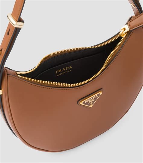 Prada arque leather shoulder bag